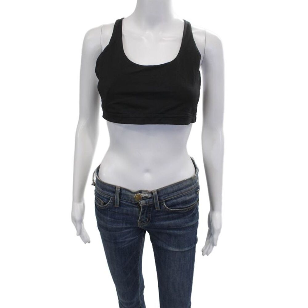 Lululemon Womens Solid Stretch Activewear Bra Black Size 12